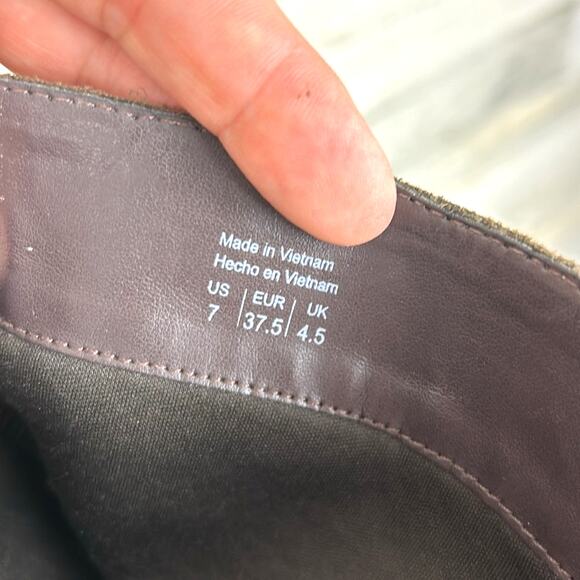 Aldo Womens 7 Gray Suede Leather Over The Knee Lace Back Zip Heeled Boots - Picture 8 of 12